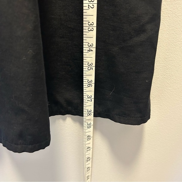 Vintage VI. petites black dress button down ruffled collar - Picture 6 of 9